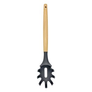 Pegador de Macarrão de Silicone Cabo Madeira Ikinci 32cm