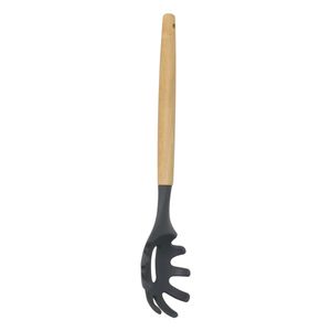 Pegador de Macarrão de Silicone Cabo Madeira Ikinci 32cm