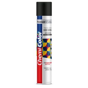 Tinta Spray Uso Geral Baston 250ml Preta