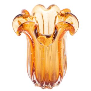 Vaso de Vidro Italy Âmbar Wolff 19cm x 24cm