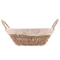 Cesta Redonda de Sisal com Forro e Alça Wolff 24,5cm x 12,5cm