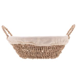 Cesta Redonda de Sisal com Forro e Alça Wolff 24,5cm x 12,5cm