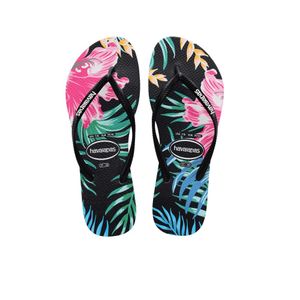 Sandália Slim Floral Preto Havaianas