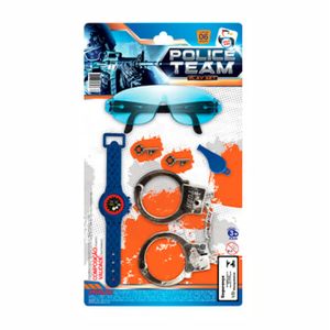 Kit Policia Team Pequeno Pica Pau 6 peças