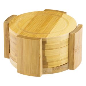 Conjunto de Porta Copos de Bambu Ikinci 6 peças