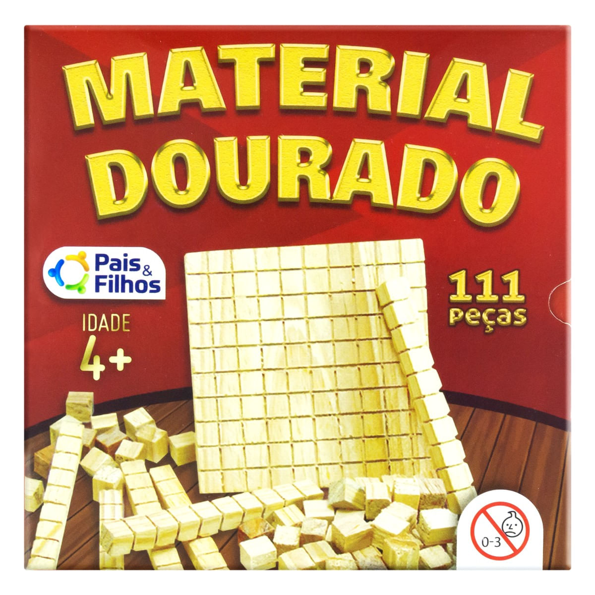 Jogo Didático De Madeira Material Dourado 111 Peças - Vou Comprar