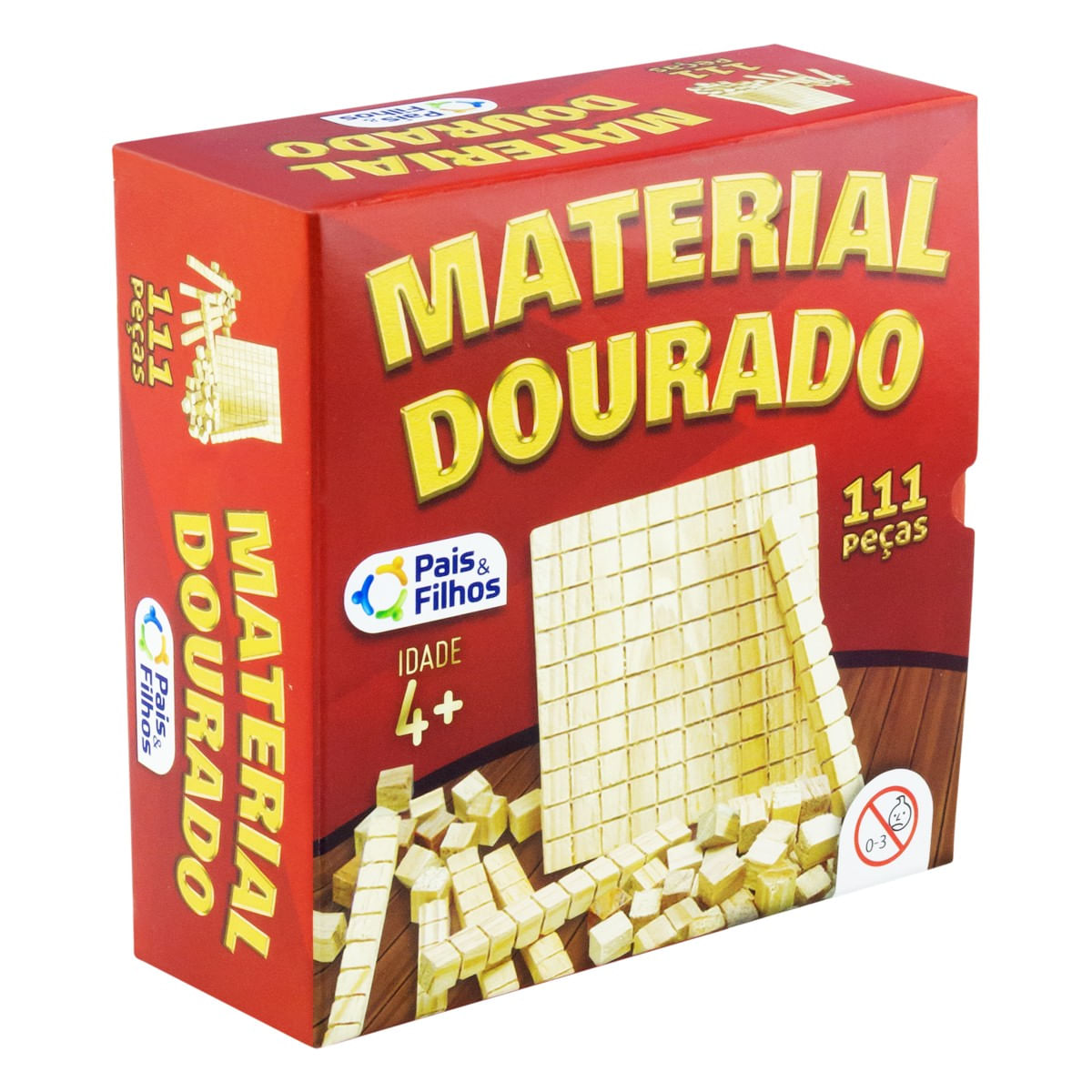 Jogo Didático De Madeira Material Dourado 111 Peças - Vou Comprar