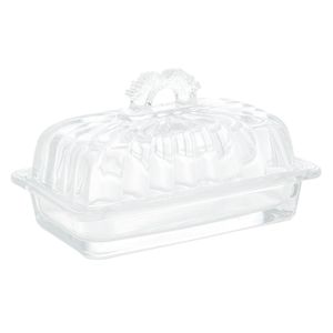 Manteigueira de Cristal Imperial Lyor 17,5cm x 10,5cm x 10cm