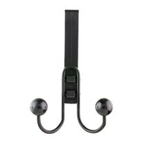 Cabide de Porta 2 Ganchos Preto Metaltru Plus