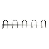 Cabide Multiuso Preto Metaltru 10 Ganchos
