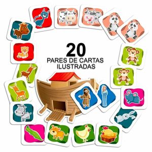 Jogo da Memória Arca de Noé Pais&Filhos 40 peças