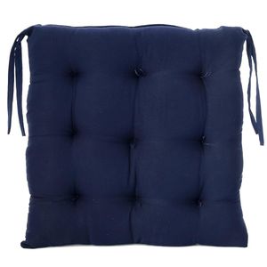 Almofada Futon Azul Escuro Artesanal Teares 40cm x 40cm