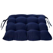 Almofada Futon Azul Escuro Artesanal Teares 40cm x 40cm
