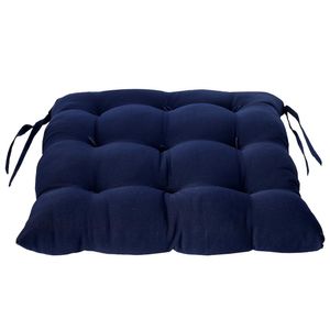 Almofada Futon Azul Escuro Artesanal Teares 40cm x 40cm