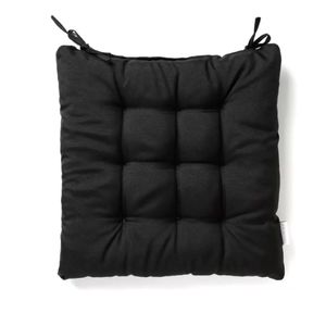 Almofada Futon Preto Artesanal Teares 40cm x 40cm