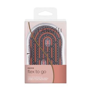 Escova Cabelo Pocket Flex to Go Lanossi Rose