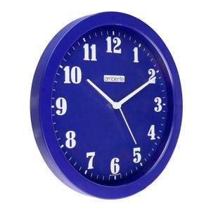 Relógio de Parede Redondo Azul Escuro Ambiente 27cm
