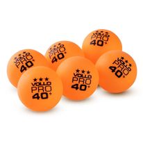 Conjunto de Bola para Tênis de Mesa 3 Estrelas Vollo Laranja 6 peças