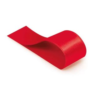 Fita Cetim Decorativa Vermelho Rubi Cromus 6,5mm x 10m