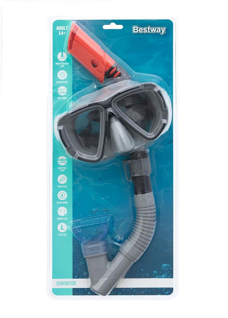 Kit-de-Mergulho-com-Mascara-Snorkel-Blackstripe-Bestway-Cinza-141020