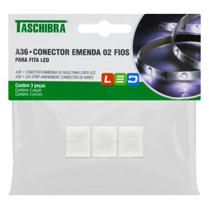 Conjunto de Conectores para Fita Led Taschibra 3 unidades