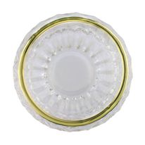 Porta Vela Redondo Facetado com Borda Dourada Magizi 7,5cm x 6cm