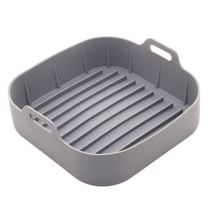 Forma de Silicone Quadrada para Air Fryer Cinza Lyor 20cm