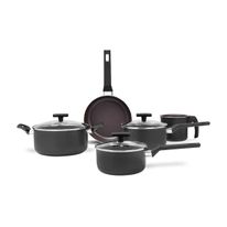 Conjunto de Panelas em Alumínio Antiaderente Brinox Preserve Cinza 5 peças