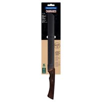 Faca Serrilhada Black em Aço Inox Escurecido com Cabo de Madeira Tramontina Churrasco 10"