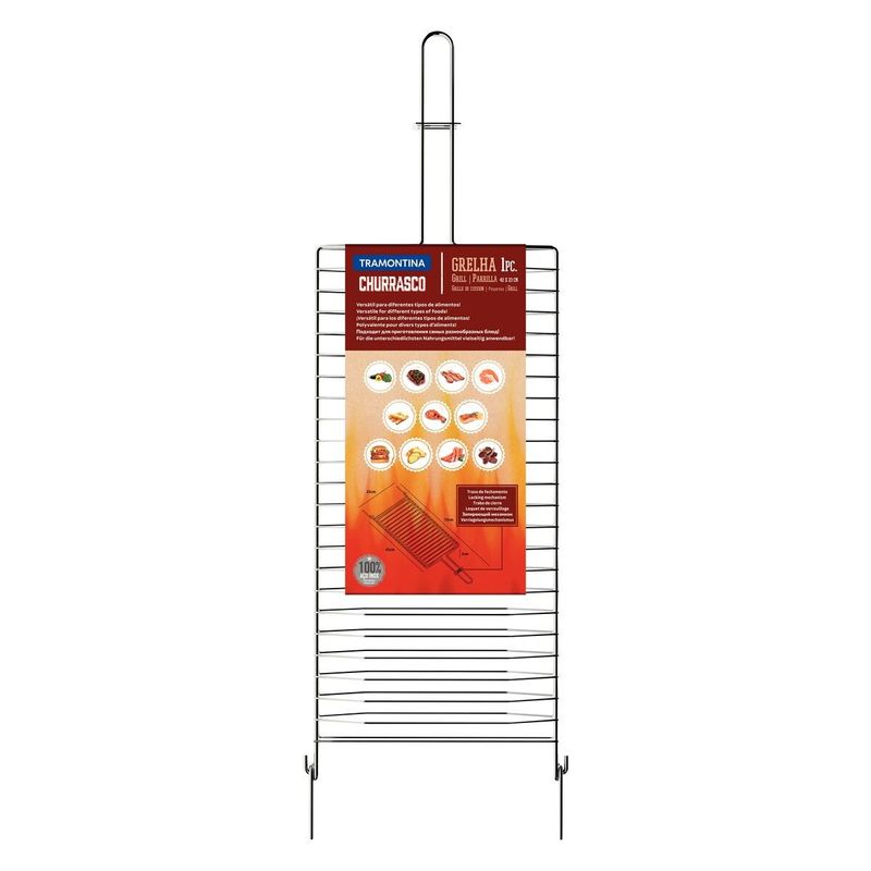 GrelhaDuplaemAcoInoxTramontinaChurrasco42cmx23cm-139994