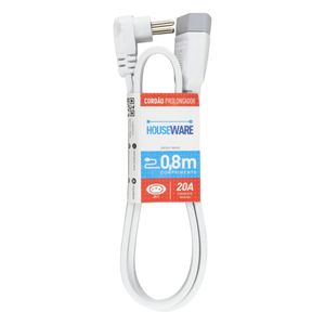 Cordão Prolongador Branco Daneva 80cm 20A