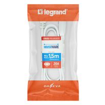 Cordão Prolongador Branco Daneva 1,5m 20A