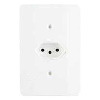 Tomada Horizontal 2 Pinos + Terra Mec-Tronic Millenium 10A