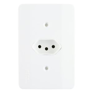 Tomada Horizontal 2 Pinos + Terra Mec-Tronic Millenium 10A