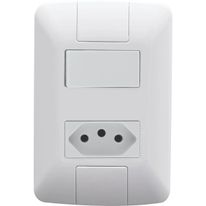 Interruptor Simples + Tomada 10A Branco Tramontina Aria
