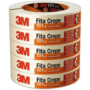 Fita Crepe Branca 3M 24mm x 50mm 5 peças