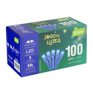 Pisca 100 Leds com Emenda Newpro Azul