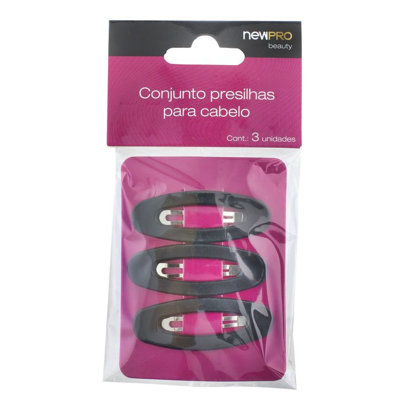 Conjunto-de-Presilhas-para-Cabelo-Preta-Newpro-55cm-3-unidades-142382