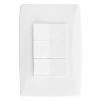 Interruptor 3 Teclas Paralelas Mec-Tronic Petra
