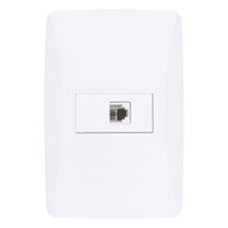 Tomada para Telefone RJ11 Horizontal Mec-Tronic Petra