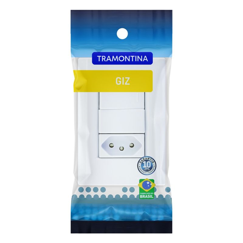 Interruptor-1-Tecla-Simples---1-Tomada-2-pinos---Terra-Tramontina-Giz-72833