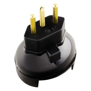 Adaptador Universal para Tomada 2 pinos + Terra Mec-Tronic 10A Preto