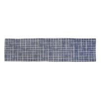Passadeira Napoli Emborrachada Azul Comercial Têxtil 40cm x 150cm
