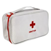 Necessaire First Aid Cinza Newpro 23cm x 13cm
