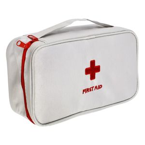 Necessaire First Aid Cinza Newpro 23cm x 13cm