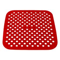 Forro de Silicone Quadrada para Air Fryer Ikinci Vermelho 18cm