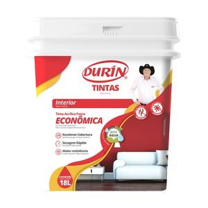 Tinta Econômica Acrílica Fosca Branca Durín 18l