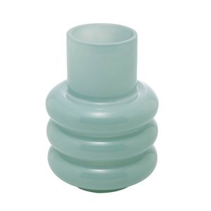 Vaso de Vidro Gomos Menta Wolff 10cm x 10cm x 14cm