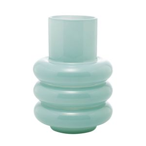 Vaso de Vidro Gomos Menta Wolff 10cm x 10cm x 14cm