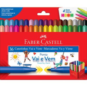 Canetinha Vai e Vem Faber Castell com 36 unidades